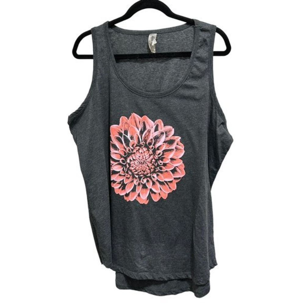 Instant Message Woman Heather Charcoal‎  Dahlia Tank Loose Plus 2